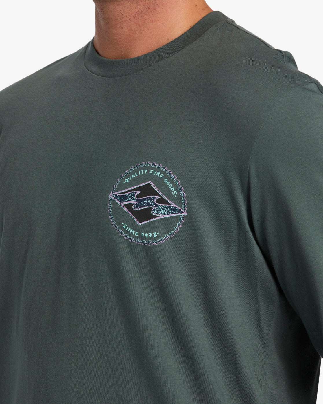 Billabong Rotor Diamond - Long Sleeves T-shirt-Slate Green