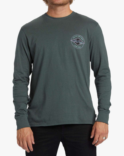 Billabong Rotor Diamond - Long Sleeves T-shirt-Slate Green