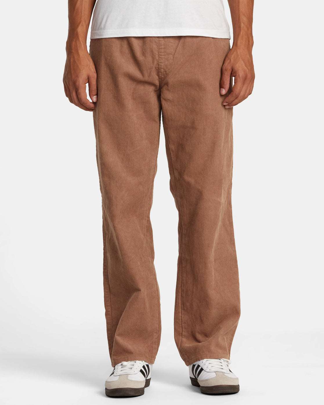 RVCA Americana Elastic Corduroy Trousers-Sonora brown