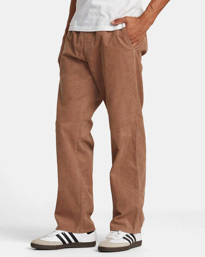 RVCA Americana Elastic Corduroy Trousers-Sonora brown