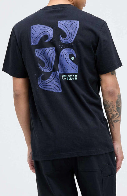 Stance Stacked Swell Tshirt-Black | Stance | T Shirt