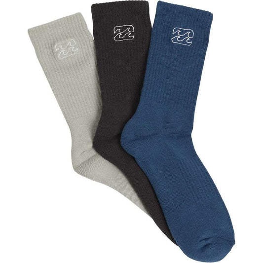 Billabong Wave Wash - Crew Socks for Men(3 pack)