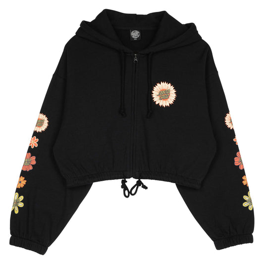 Santa Cruz Women's Floral Mix Up logo Hooded sweatshirt-Black