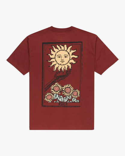 RVCA Sunflower Tarrot T-shirt-Red Earth