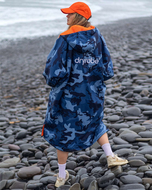 DryRobe V3 Adult Long Sleeve Blue Camo / Orange