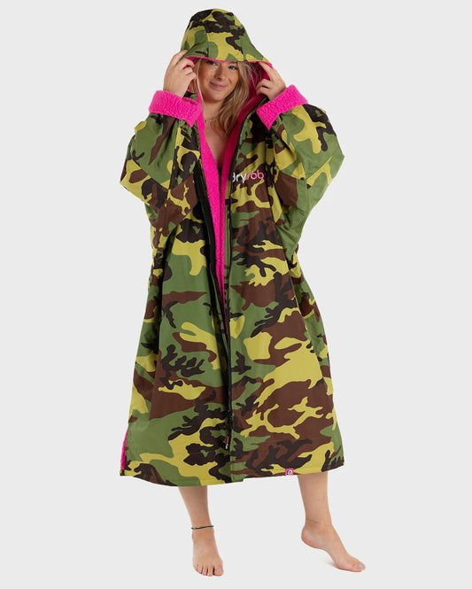 Dry Robe V3 Adult Long Sleeve-Camouflage/Pink