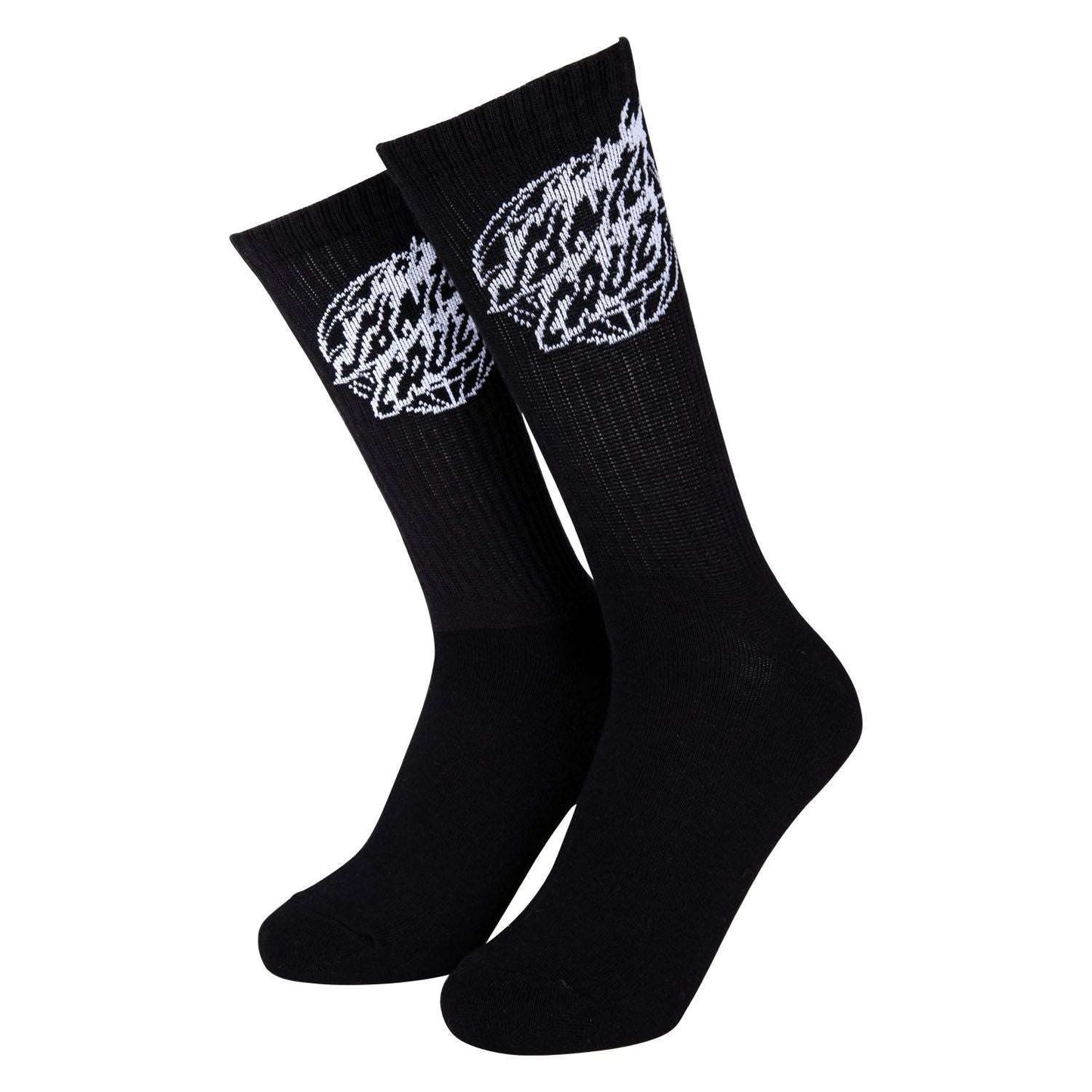 Santa Cruz Global Flame Dot Mono Sock-Black