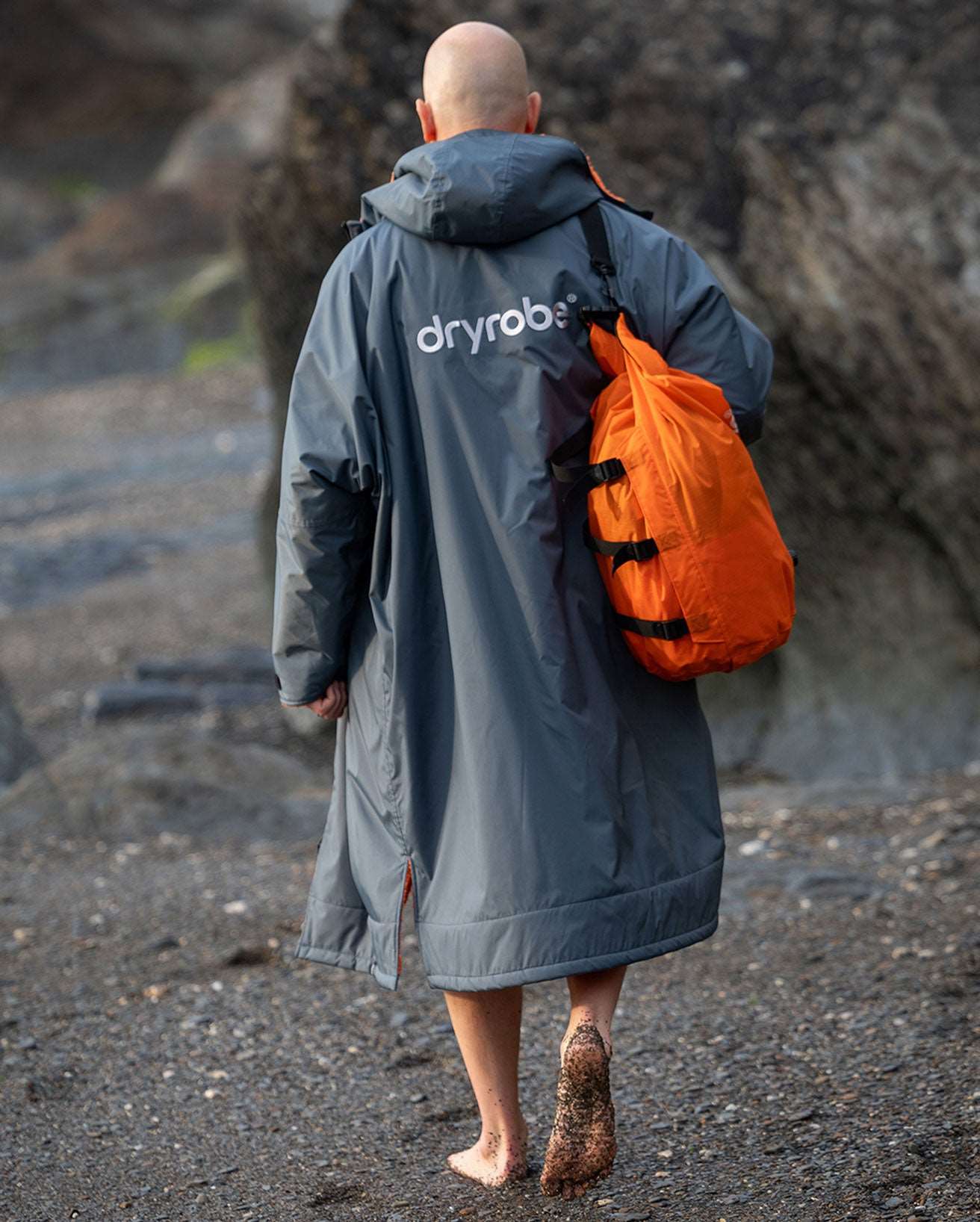 DryRobe V3 Adult Long Sleeve Dark Grey / Orange