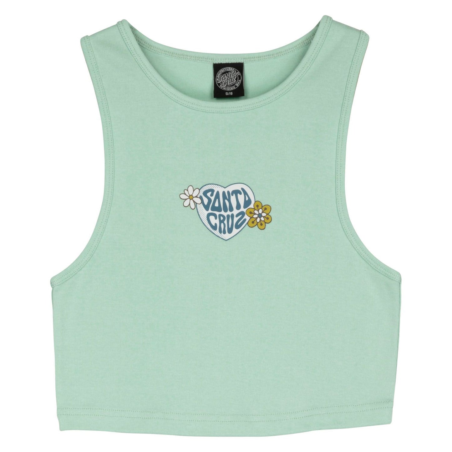 Santa Cruz Balloon Heart logo Tank Top-Fresh Mint