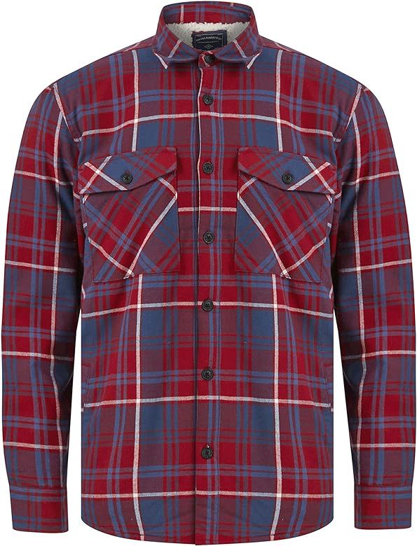 Tokyo Laundry Sherpa Lined Flannel Lumberjack Check Shirt -Red