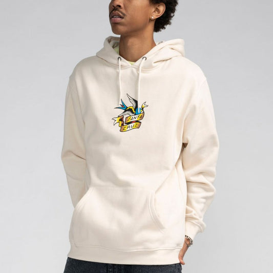 Santa Cruz Men's Sommer Sparrow Hooded Sweatshirt-Chalk