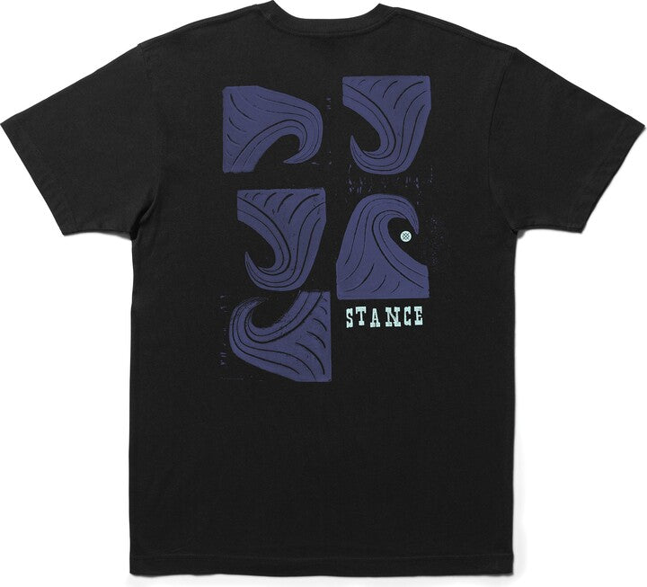 Stance Stacked Swell Tshirt-Black | Stance | T Shirt