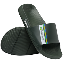 HAVAIANAS SLIDE BRASIL-Olive Green