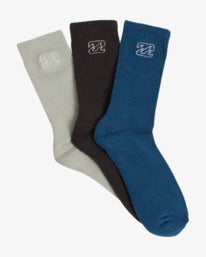 Billabong Wave Wash - Crew Socks for Men(3 pack)