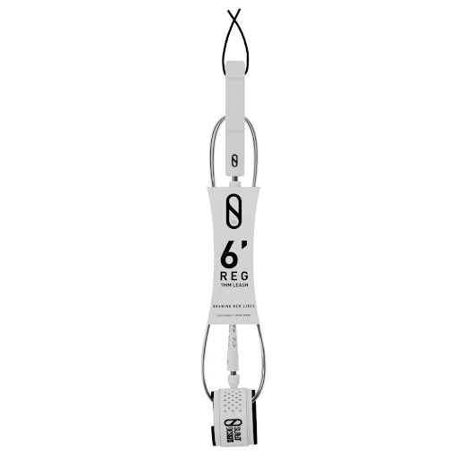 Slater designs 6ft Regular leash - white/clear | Slater designs | Surfboard Leash